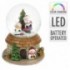 LED vánoční sněhová koule Santa a sněhulák 6,5 cm